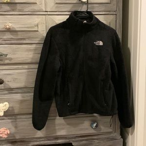 Fuzzy north face zip up